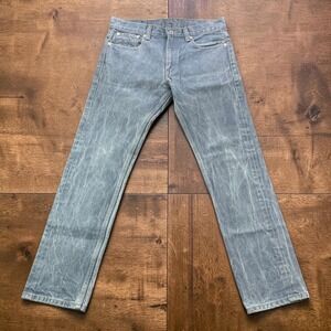 Levis 511 Skinny Jeans Mens 34x30 Light Blue Acid Wash Marbled Denim 100% Cotton